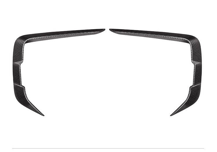 For BMW 8 Series G14 G15 G16 M850i Dry Carbon Fiber Rear Bumper Canard Air Vent Fins