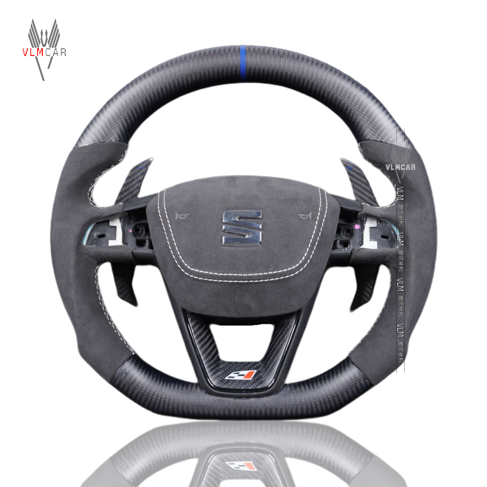 Private Custom Carbon Fiber Steering Wheel For Seat Leon Cupra R ST Ateca FR IBIZA