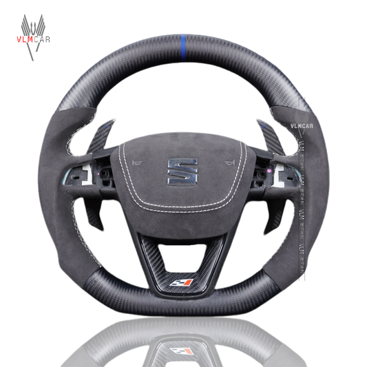 Private Custom Carbon Fiber Steering Wheel For Seat Leon Cupra R ST Ateca FR IBIZA