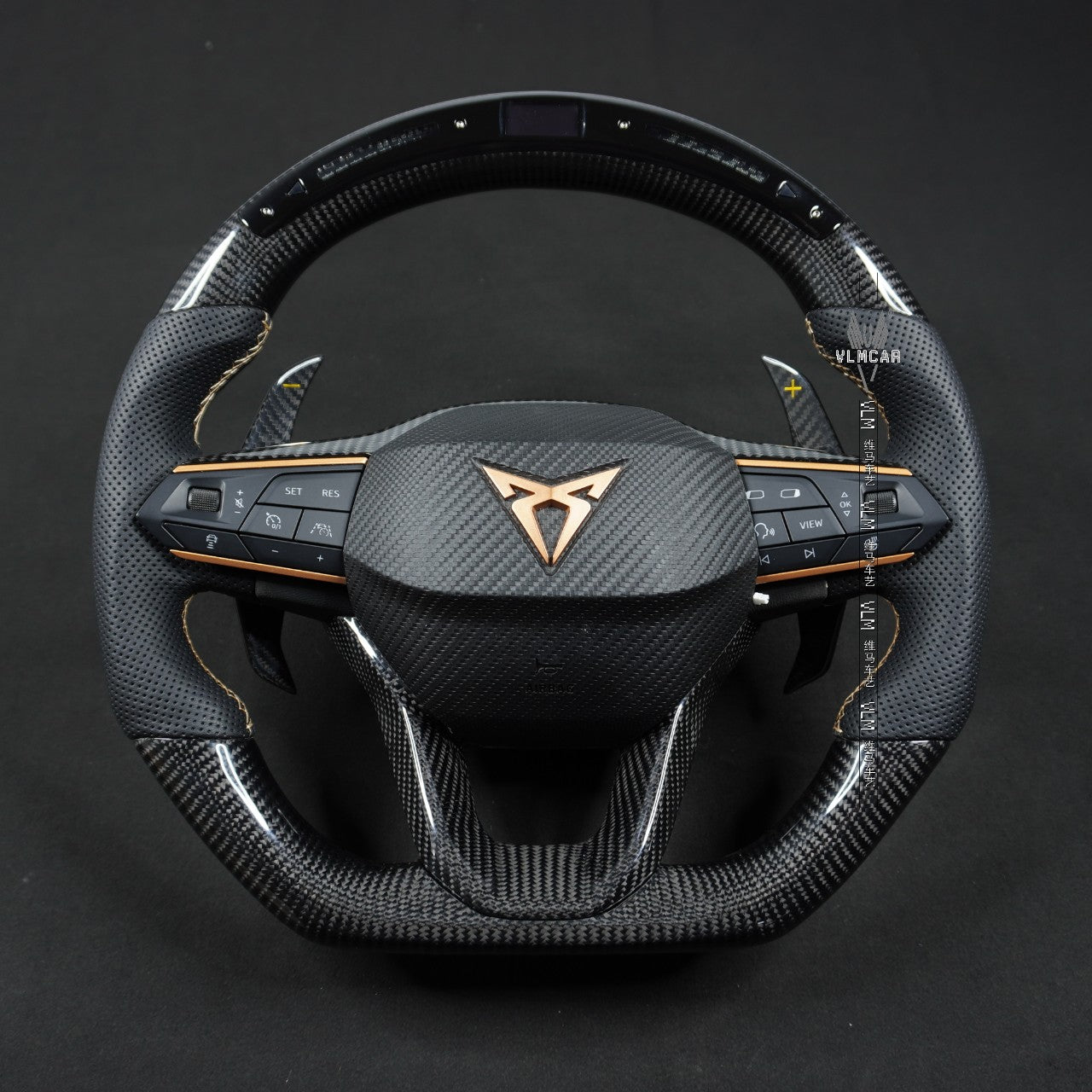 Private Custom Carbon Fiber Steering Wheel For Seat Cupra Ateca MK4 2023 For Mentor Sport FR IBIZA