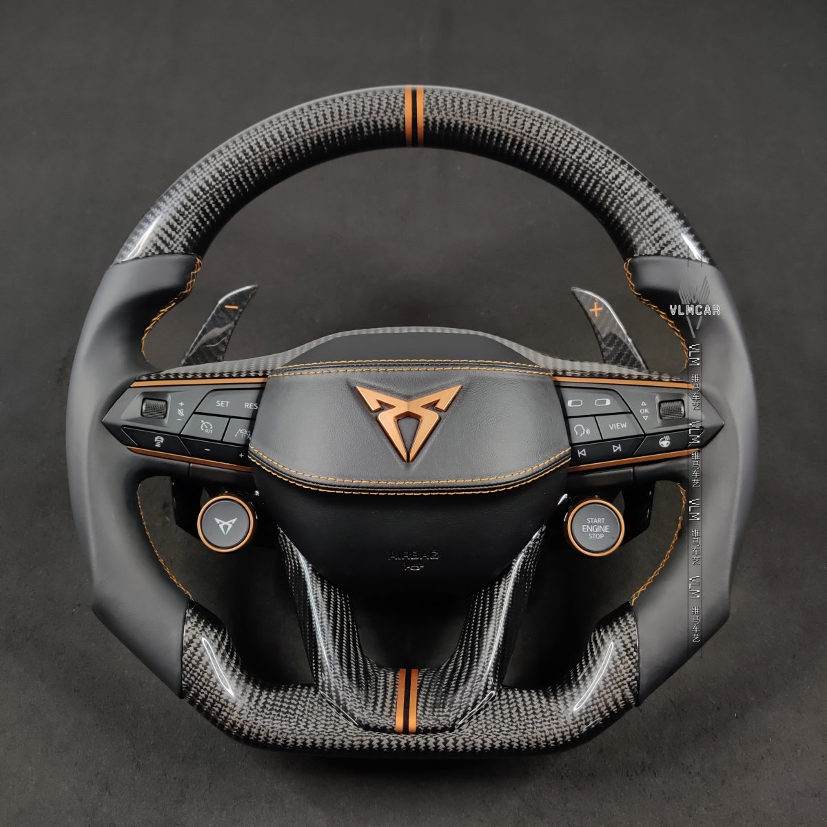 Private Custom Carbon Fiber Steering Wheel For Seat Cupra Ateca MK4 2023 For Mentor Sport FR IBIZA