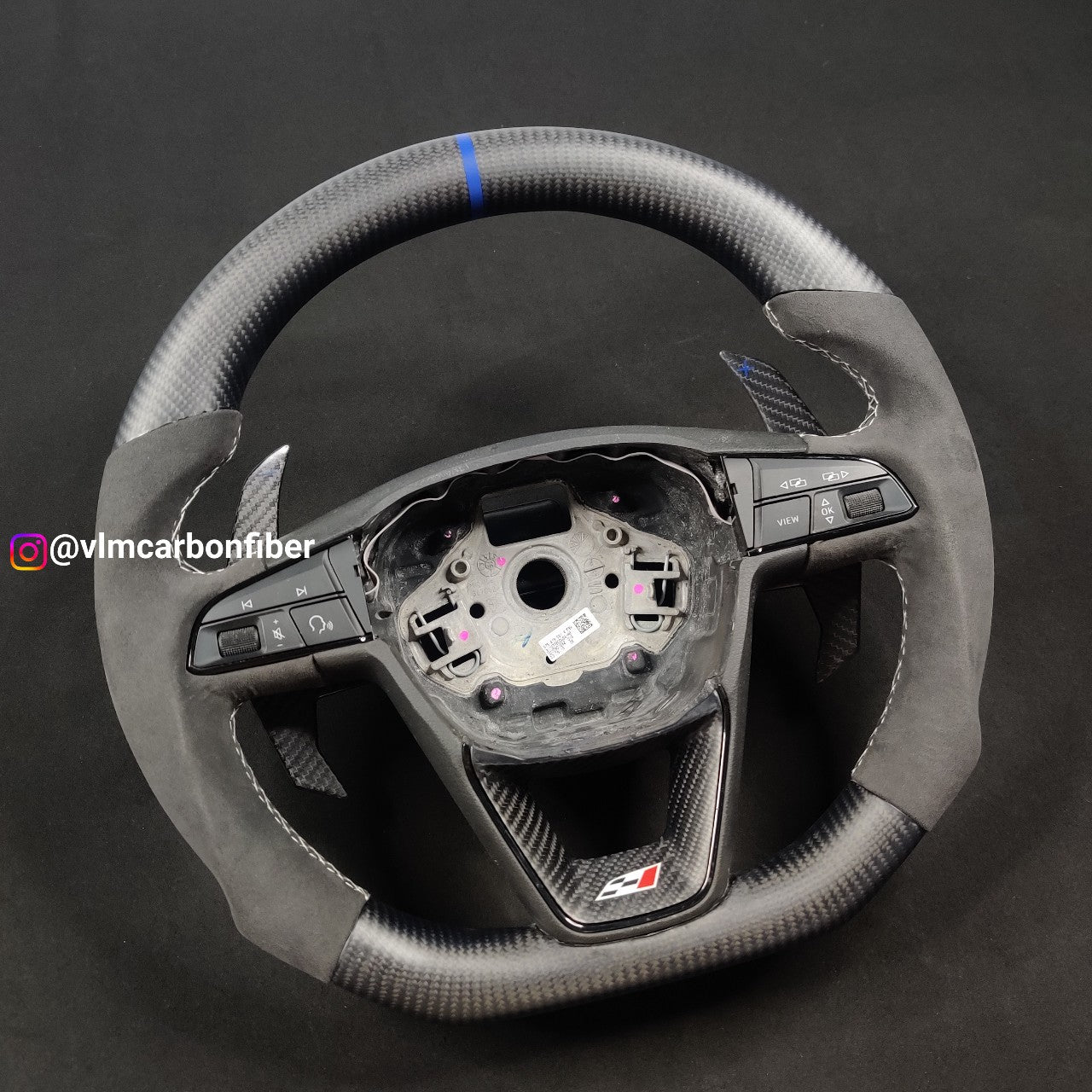 Private Custom Carbon Fiber Steering Wheel For Seat Leon Cupra R ST Ateca FR IBIZA