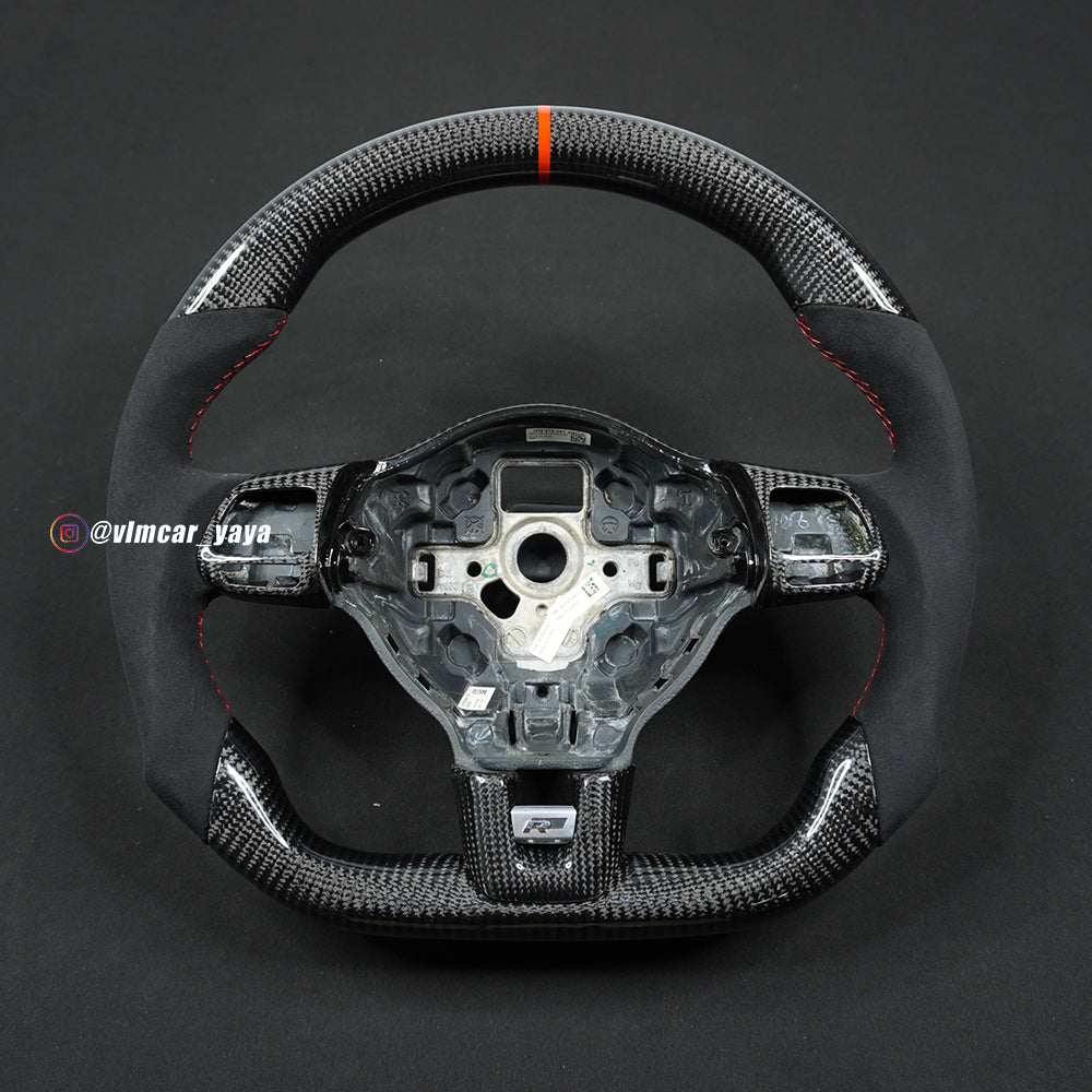 Private Custom Carbon Fiber Steering Wheel For Volkswagen Golf6 MK6 GTI Manual VW