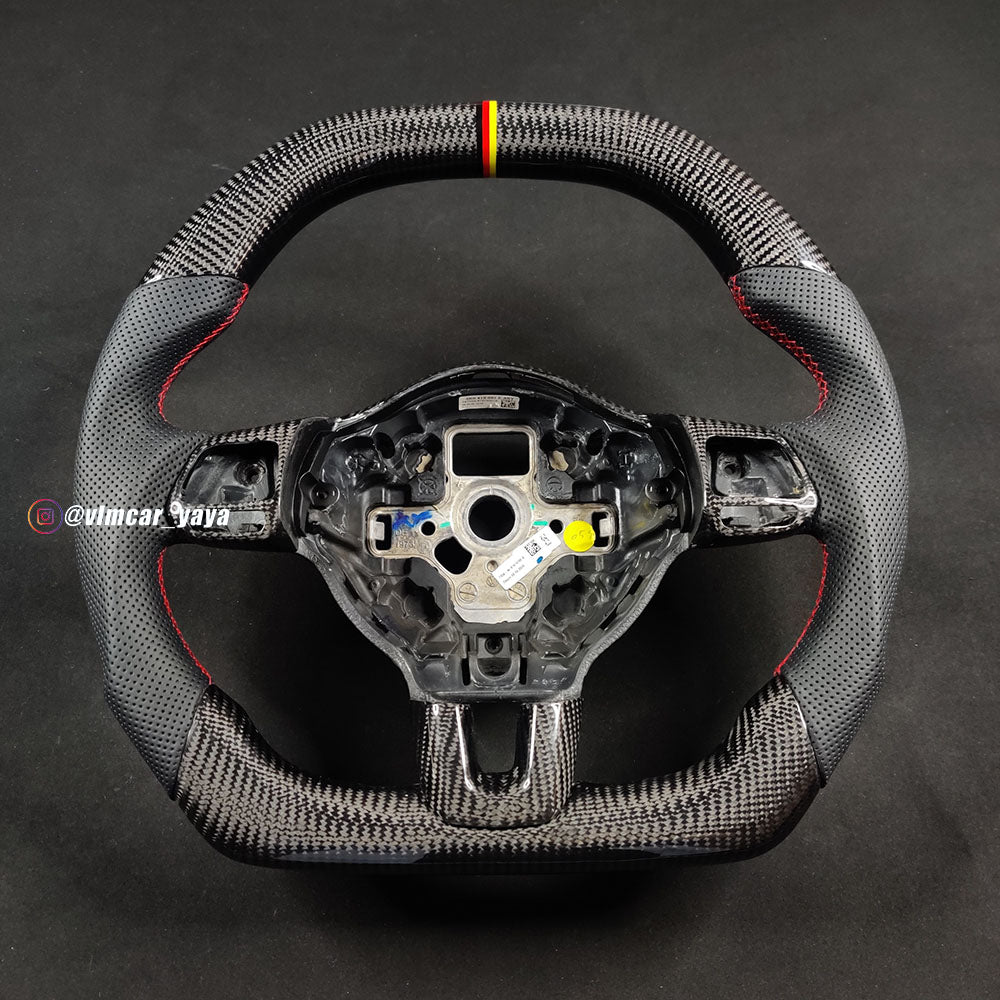 Private Custom Carbon Fiber Steering Wheel For Volkswagen Golf6 MK6 GTI Manual VW