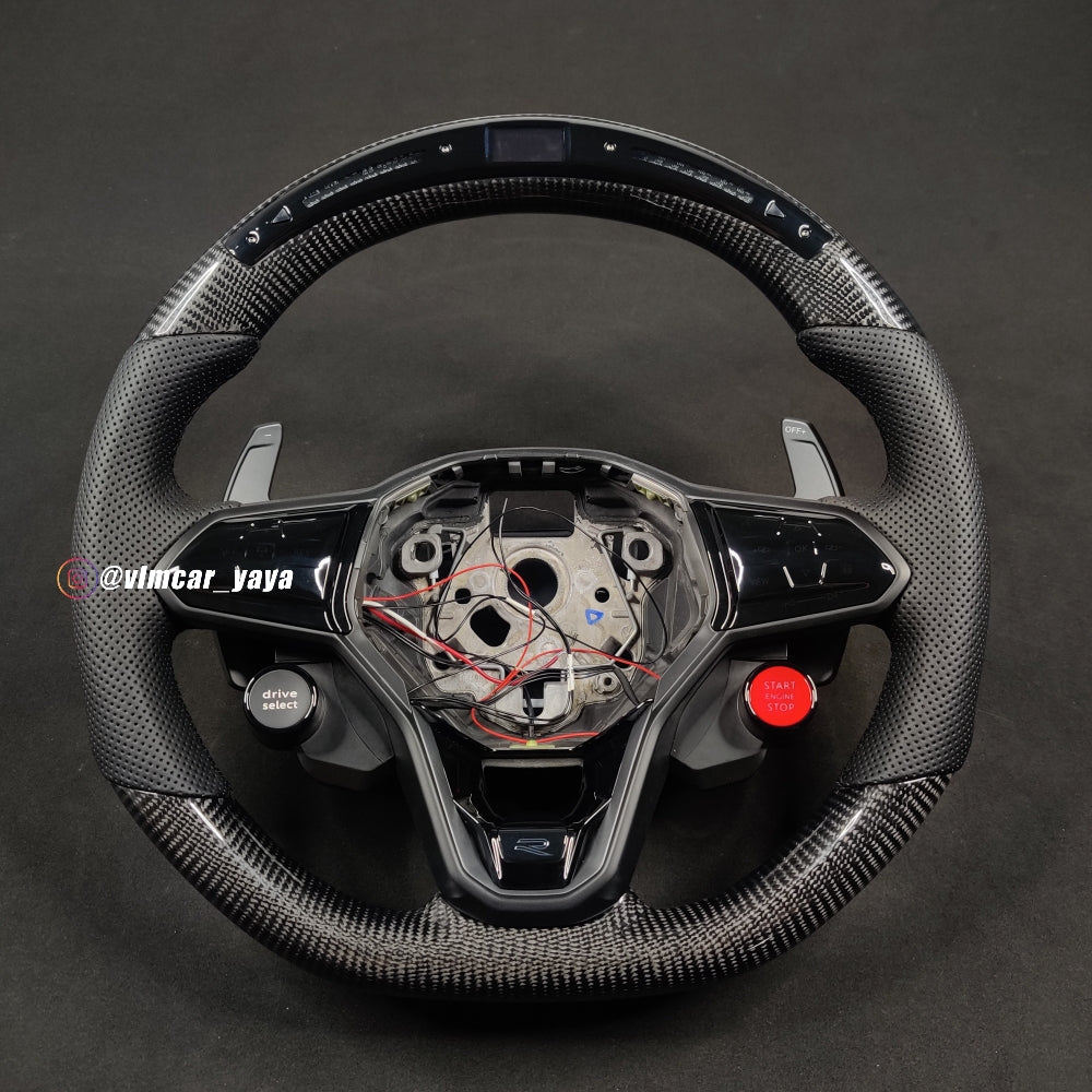 Private Custom Carbon Fiber Steering Wheel For Volkswagen Golf8 MK8 R GTI Tiguan VW Jetta