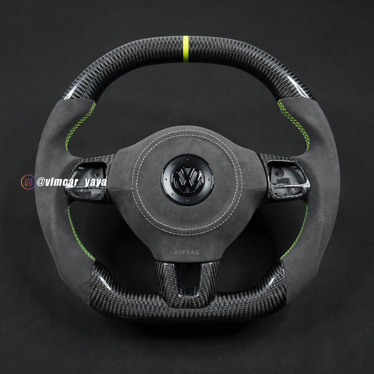 Private Custom Carbon Fiber Steering Wheel For Volkswagen Golf6 MK6 GTI Manual VW