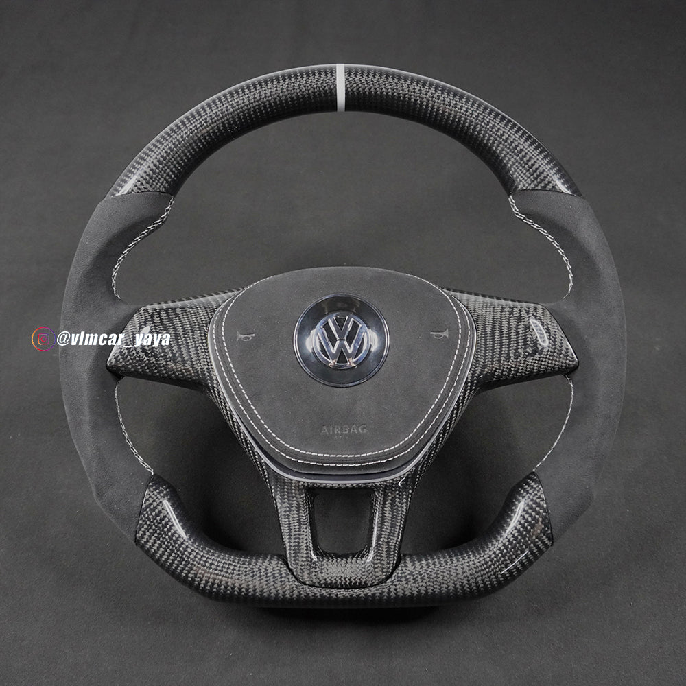 Private Custom Carbon Fiber Steering Wheel For Volkswagen Golf MK7 Tiguan Jetta Passat VW