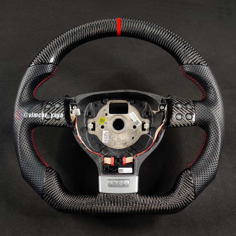 Private Custom Carbon Fiber Steering Wheel For Volkswagen Golf5 MK5 GTI VW