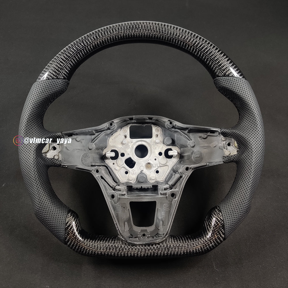 Private Custom Carbon Fiber Steering Wheel For Volkswagen Golf8 MK8 R GTI Tiguan VW Jetta