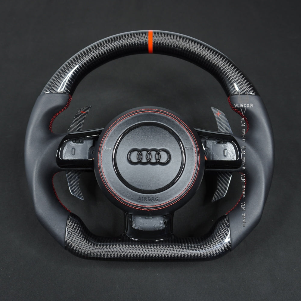 Private Custom Carbon Fiber Steering Wheel For Audi TT R8 A3 S3 8P RS3 RS6
