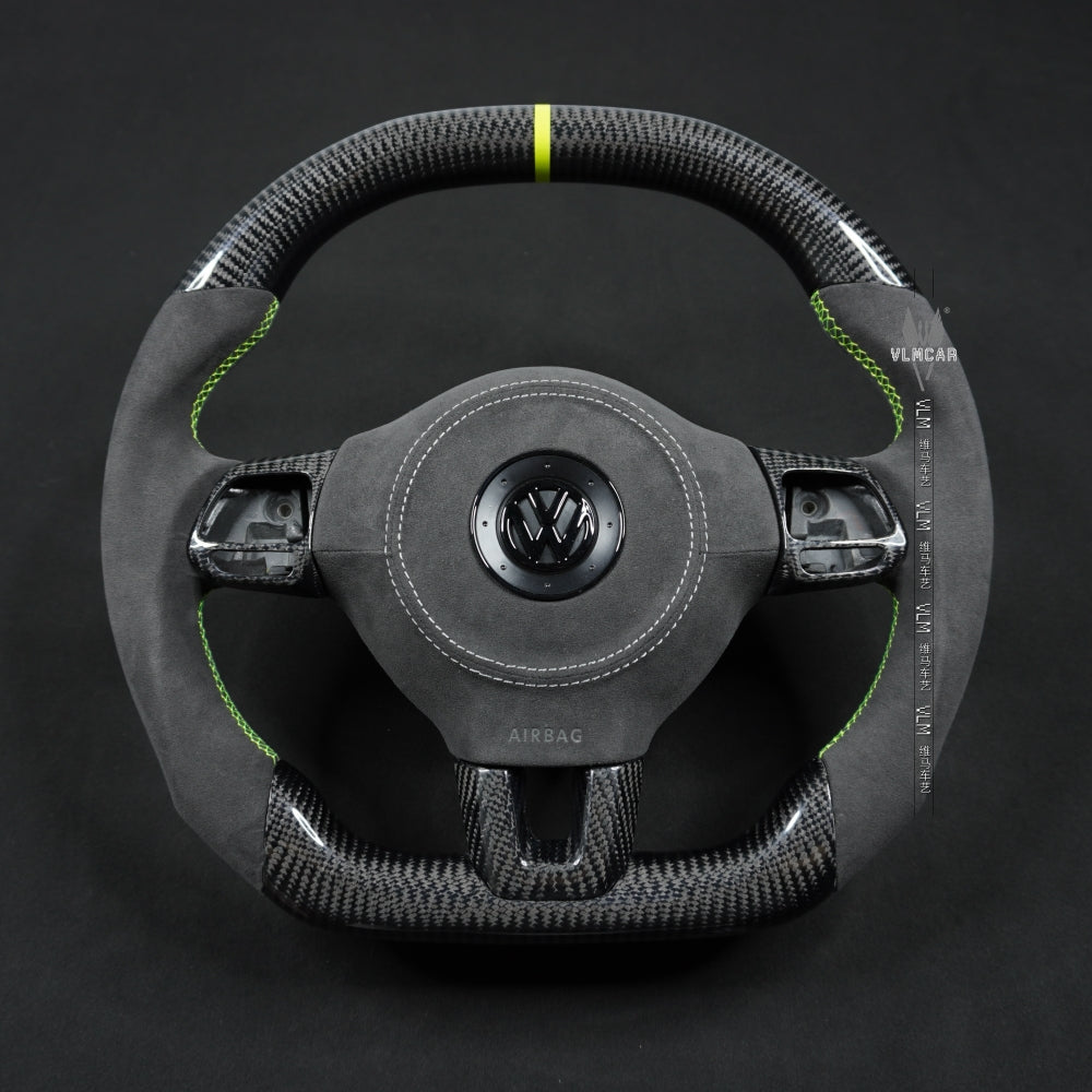 Private Custom Carbon Fiber Steering Wheel For Volkswagen Golf6 MK6 GTI Manual VW