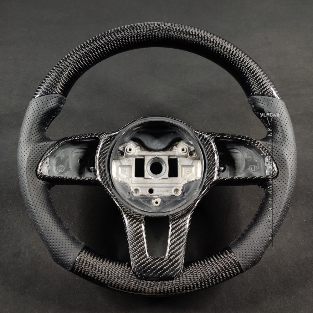 Private Custom Carbon Fiber Steering Wheel For Mercedes Benz A B C-Class AMG
