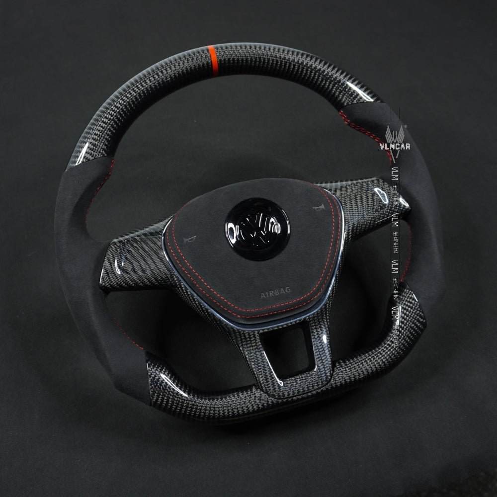 Private Custom Carbon Fiber Steering Wheel For Volkswagen Golf MK7 Tiguan Jetta Passat VW