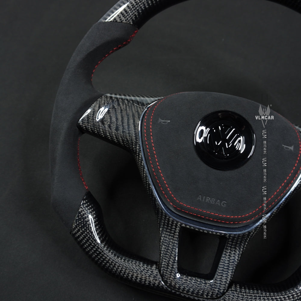 Private Custom Carbon Fiber Steering Wheel For Volkswagen Golf MK7 Tiguan Jetta Passat VW
