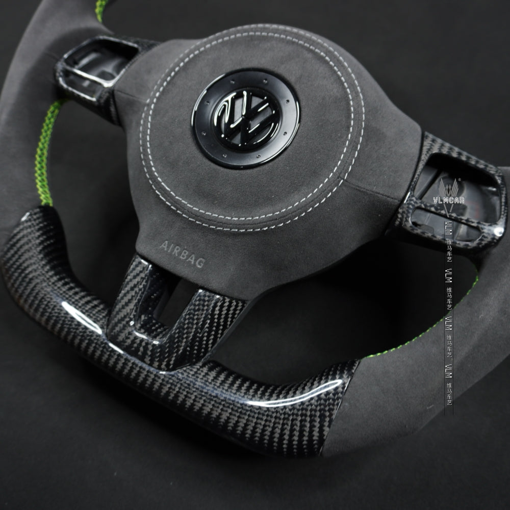 Private Custom Carbon Fiber Steering Wheel For Volkswagen Golf6 MK6 GTI Manual VW