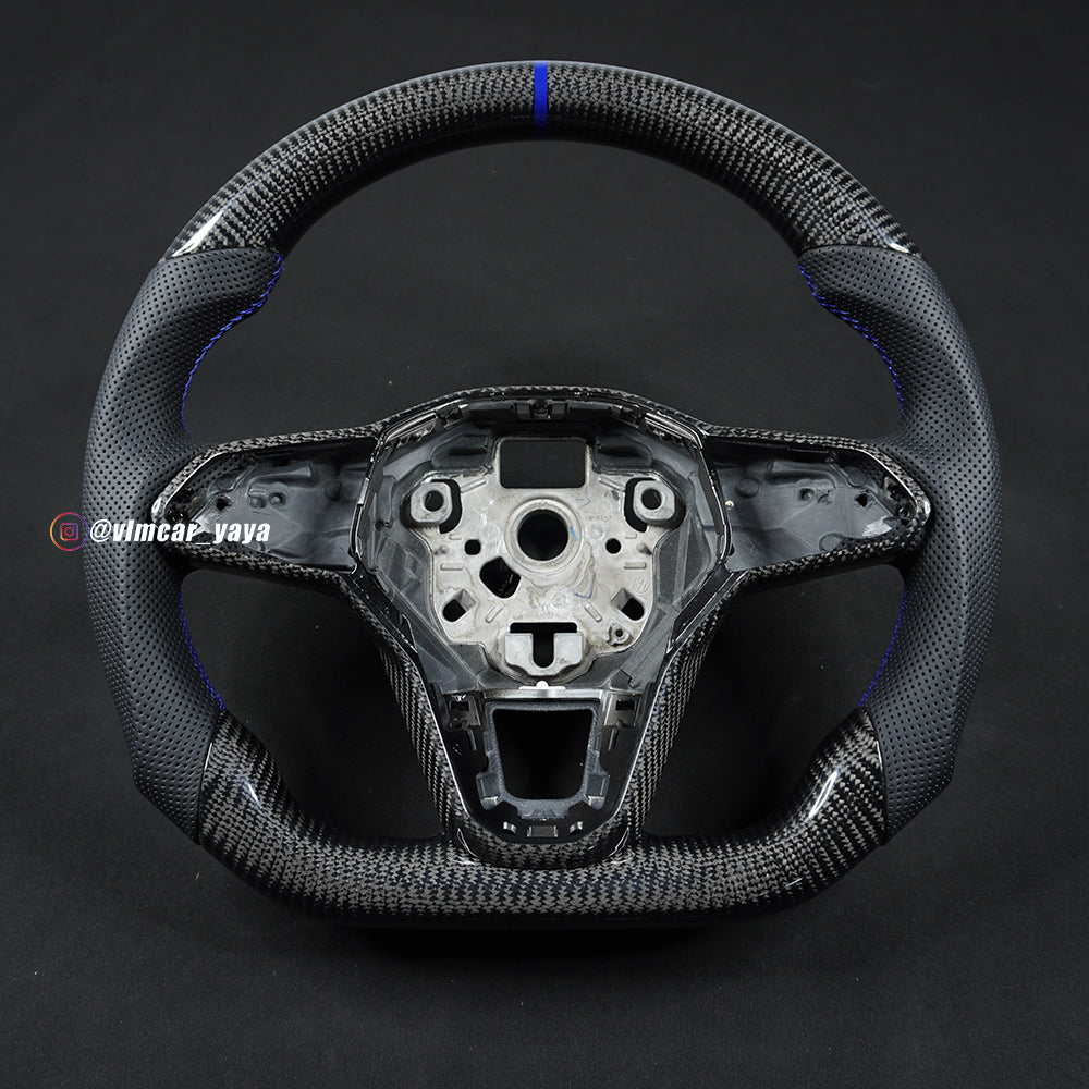 Private Custom Carbon Fiber Steering Wheel For Volkswagen Golf8 MK8 R GTI Tiguan VW Jetta