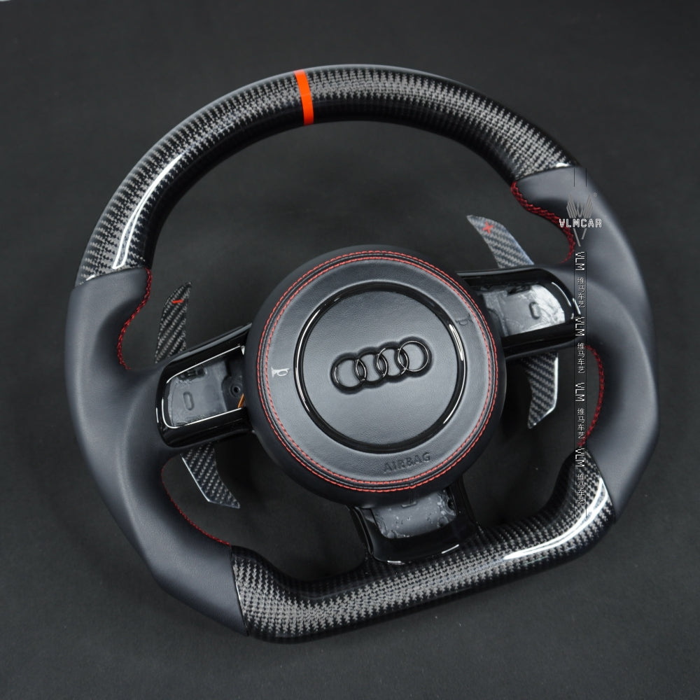 Private Custom Carbon Fiber Steering Wheel For Audi TT R8 A3 S3 8P RS3 RS6