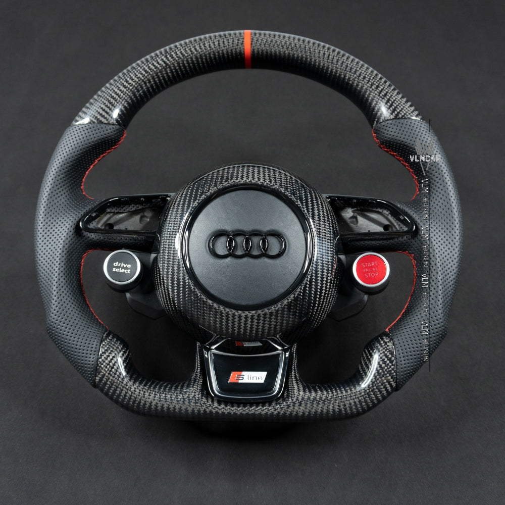 Private Custom Carbon Fiber Steering Wheel For Audi A1 A3 A4 A5 A6 A7 S6 S7 Q3
