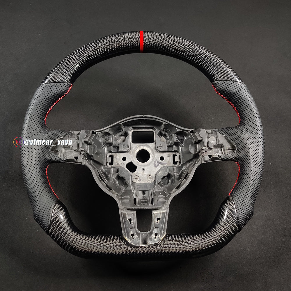 Private Custom Carbon Fiber Steering Wheel For Volkswagen Golf6 MK6 GTI Manual VW