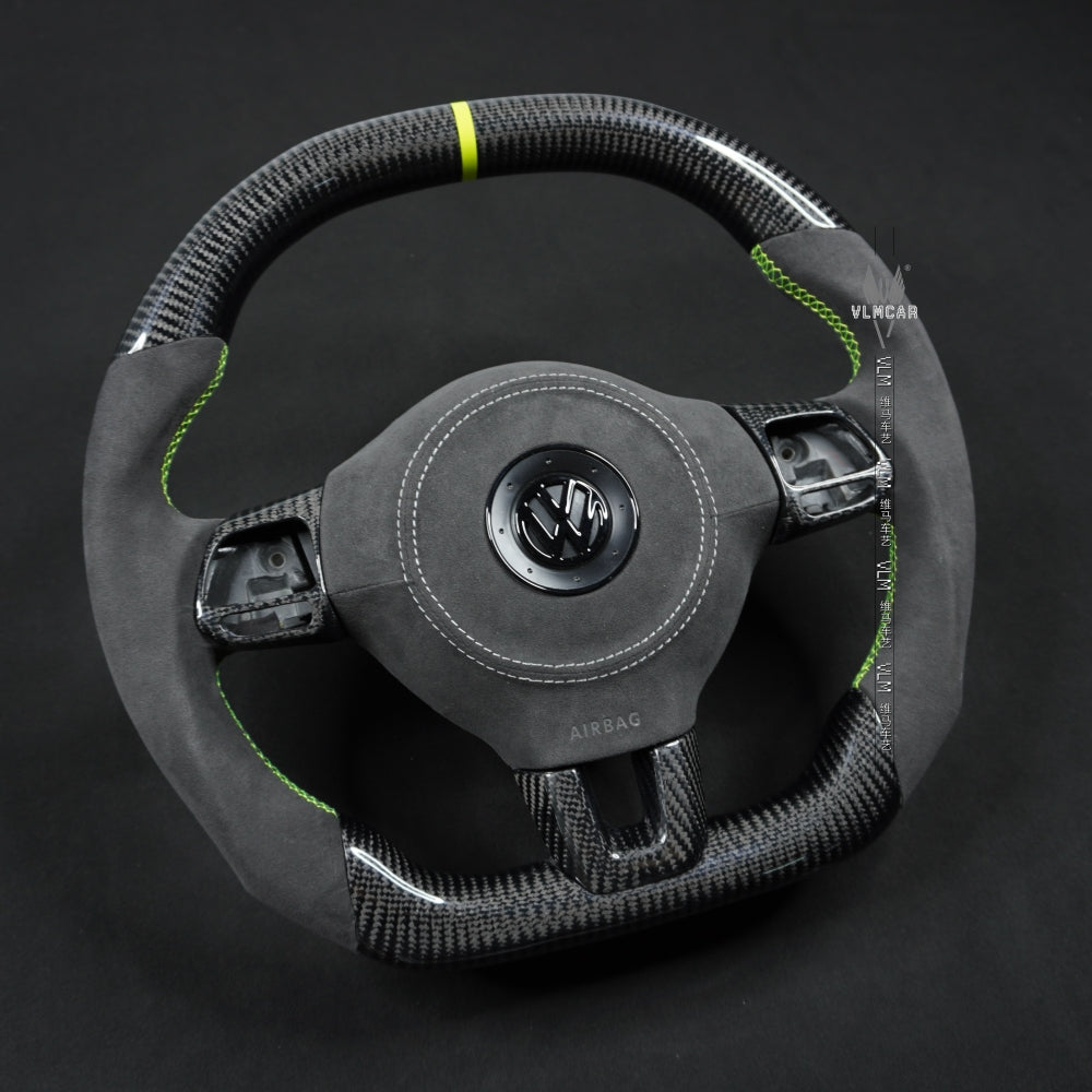Private Custom Carbon Fiber Steering Wheel For Volkswagen Golf6 MK6 GTI Manual VW