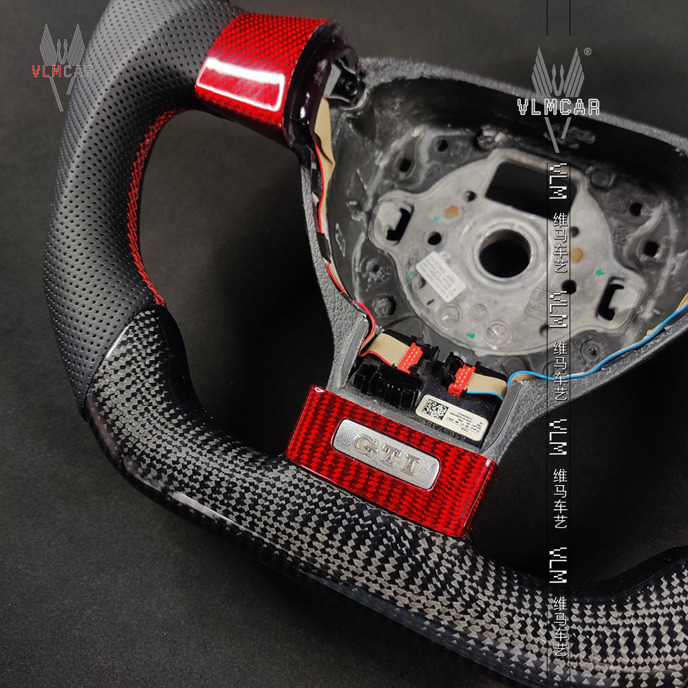 Private Custom Carbon Fiber Steering Wheel For Volkswagen Golf5 MK5 GTI VW