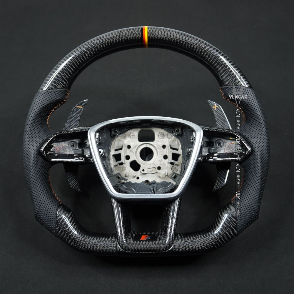 Private Custom Carbon Fiber Steering Wheel For Audi A6 A7 C8 New Style