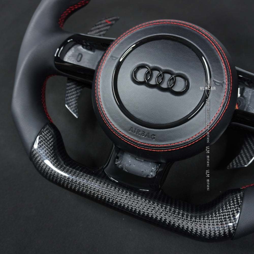 Private Custom Carbon Fiber Steering Wheel For Audi TT R8 A3 S3 8P RS3 RS6