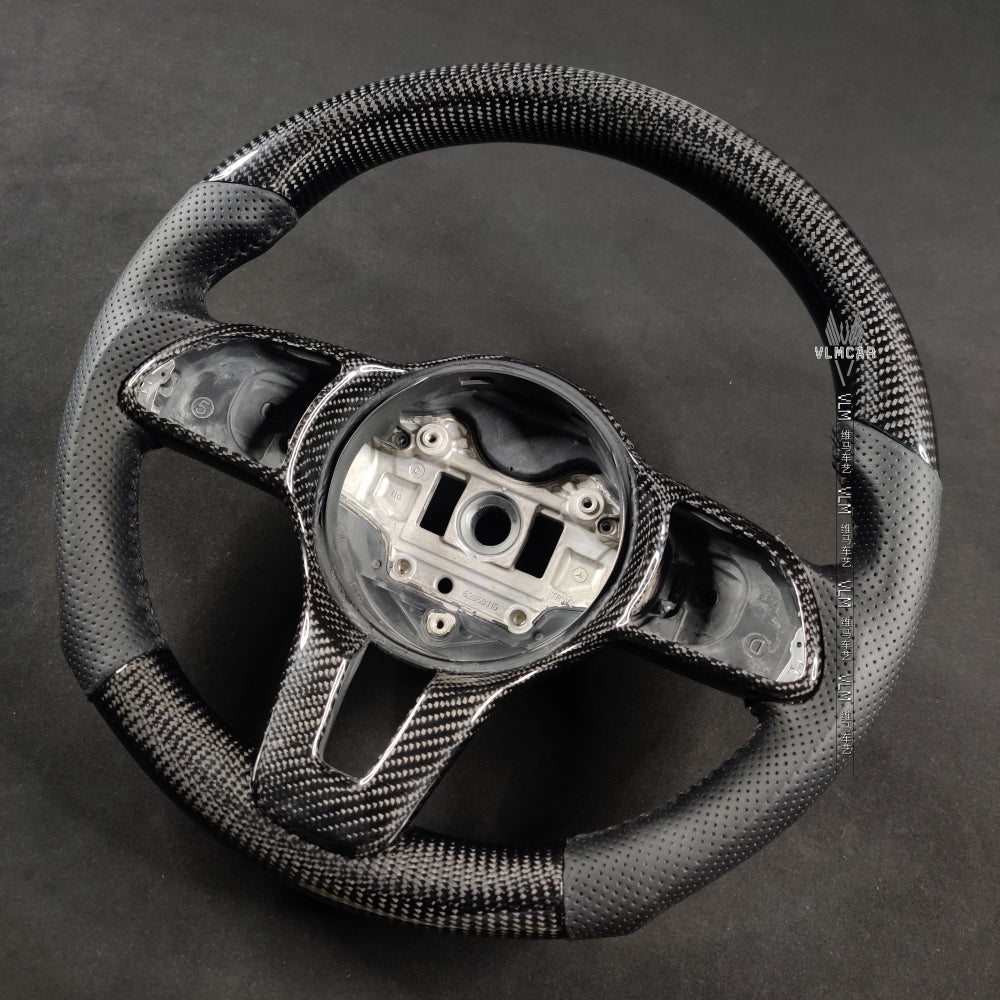 Private Custom Carbon Fiber Steering Wheel For Mercedes Benz A B C-Class AMG