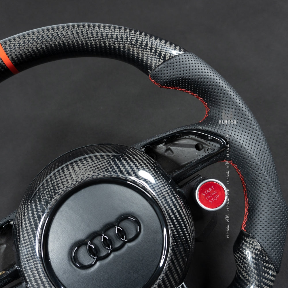 Private Custom Carbon Fiber Steering Wheel For Audi A1 A3 A4 A5 A6 A7 S6 S7 Q3