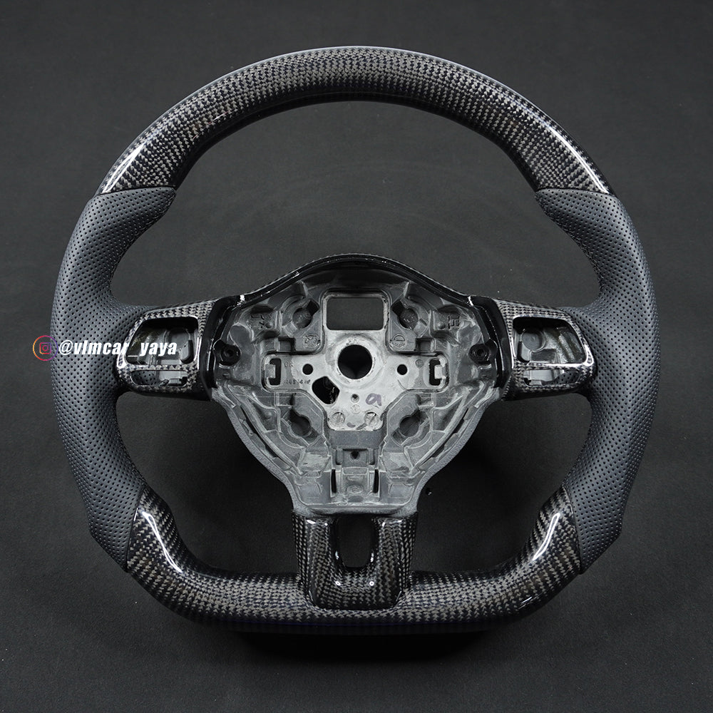 Private Custom Carbon Fiber Steering Wheel For Volkswagen Golf6 MK6 GTI Manual VW