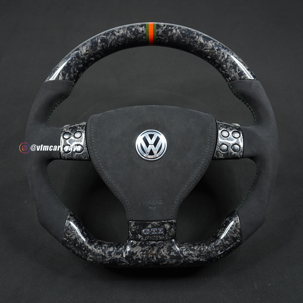 Private Custom Carbon Fiber Steering Wheel For Volkswagen Golf5 MK5 GTI VW