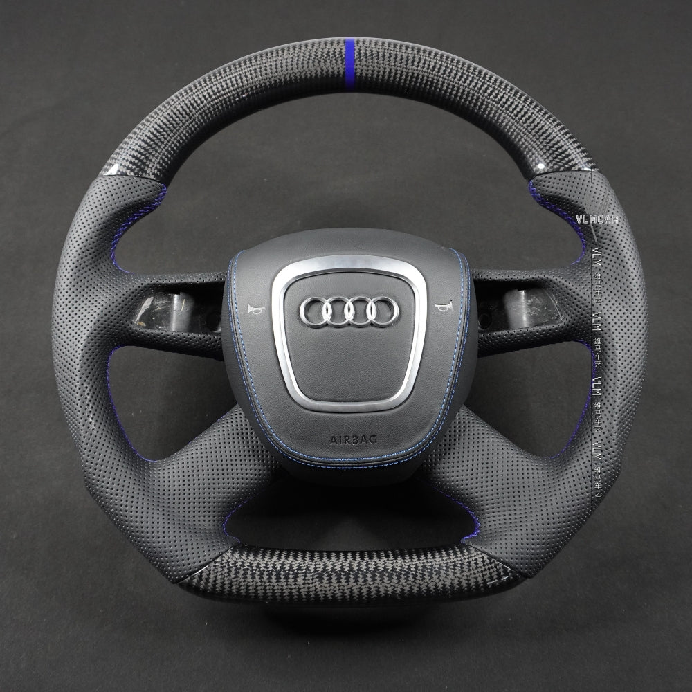 Private Custom Carbon Fiber Steering Wheel For Audi A3 A4 A6 RS Q5 Q7
