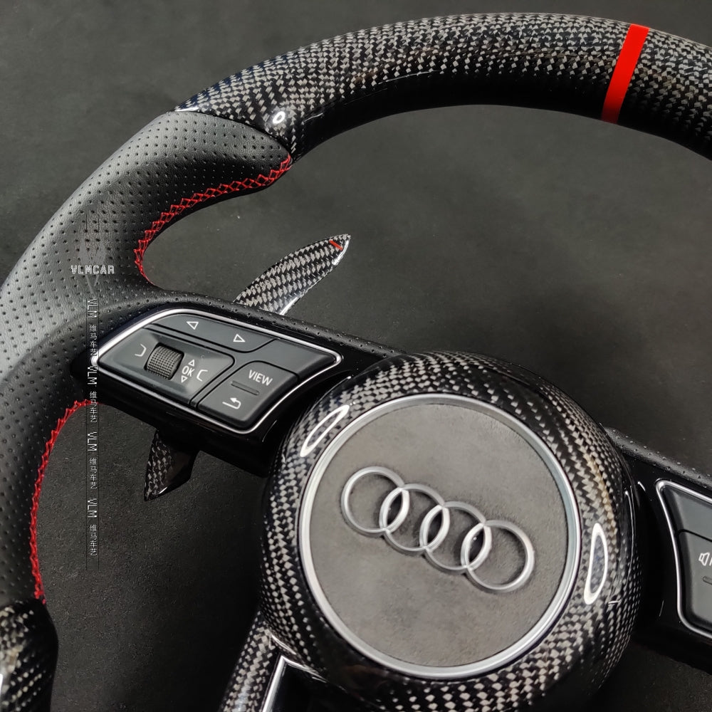 Private Custom Carbon Fiber Steering Wheel For Audi S3 S4 S5 RS3 RS4 RS7 A4 A5