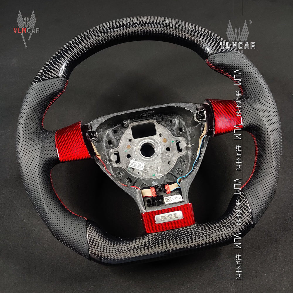 Private Custom Carbon Fiber Steering Wheel For Volkswagen Golf5 MK5 GTI VW