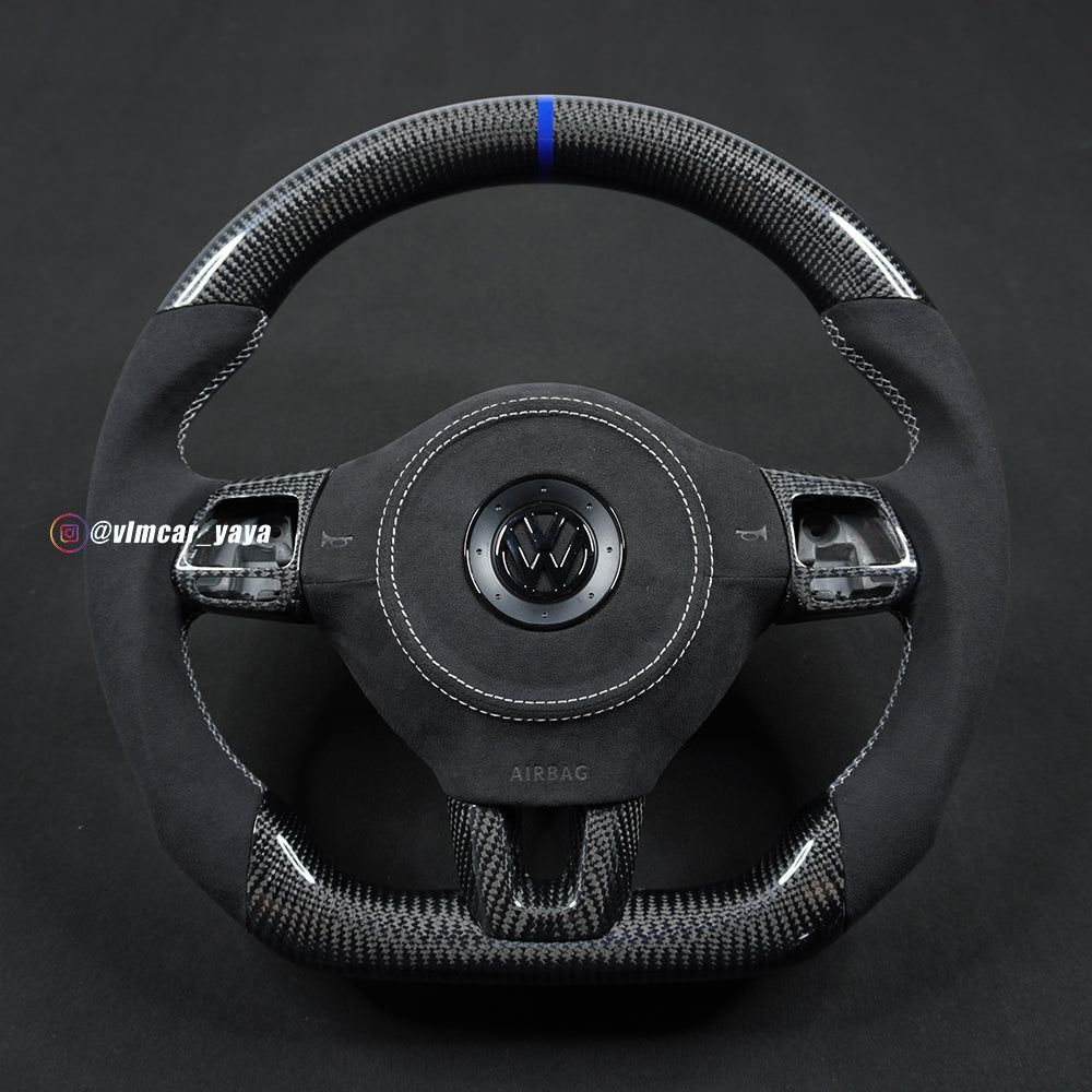 Private Custom Carbon Fiber Steering Wheel For Volkswagen Golf6 MK6 GTI Manual VW