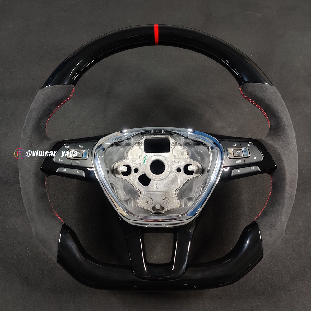 Private Custom Carbon Fiber Steering Wheel For Volkswagen Golf MK7 Tiguan Jetta Passat VW