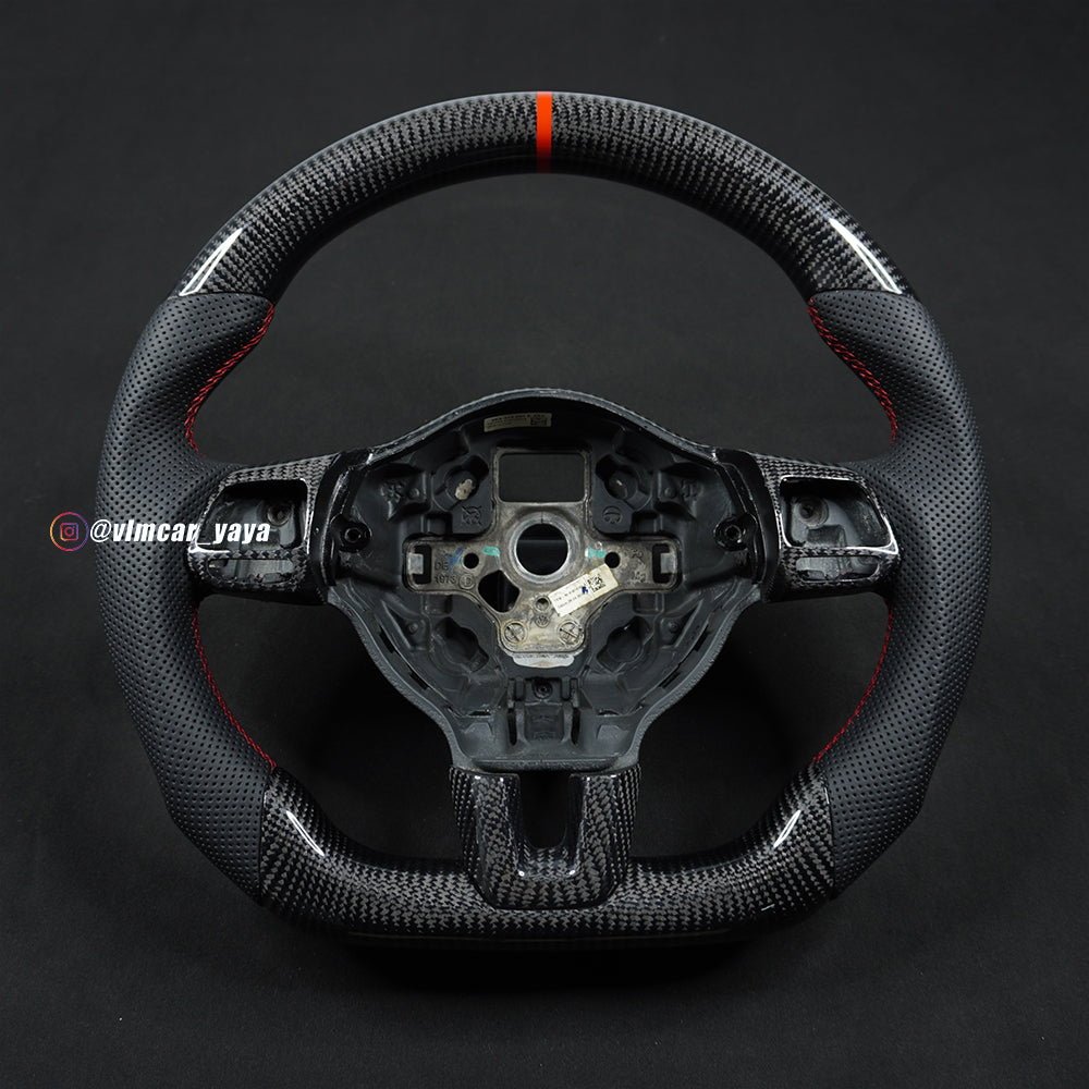 Private Custom Carbon Fiber Steering Wheel For Volkswagen Golf6 MK6 GTI Manual VW