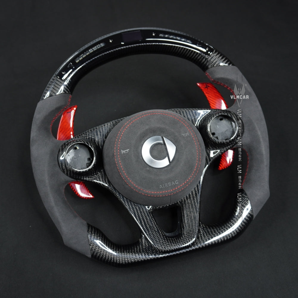 Private Custom Carbon Fiber Steering Wheel For Benz Smart 453