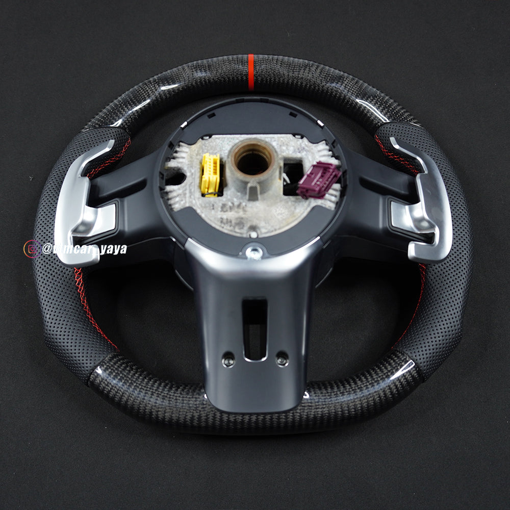 Private Custom Carbon Fiber Steering Wheel For Mercedes Benz AMG W204 W212 W221 W222 W223 AMG S63 G63 G55 Racing Wheel