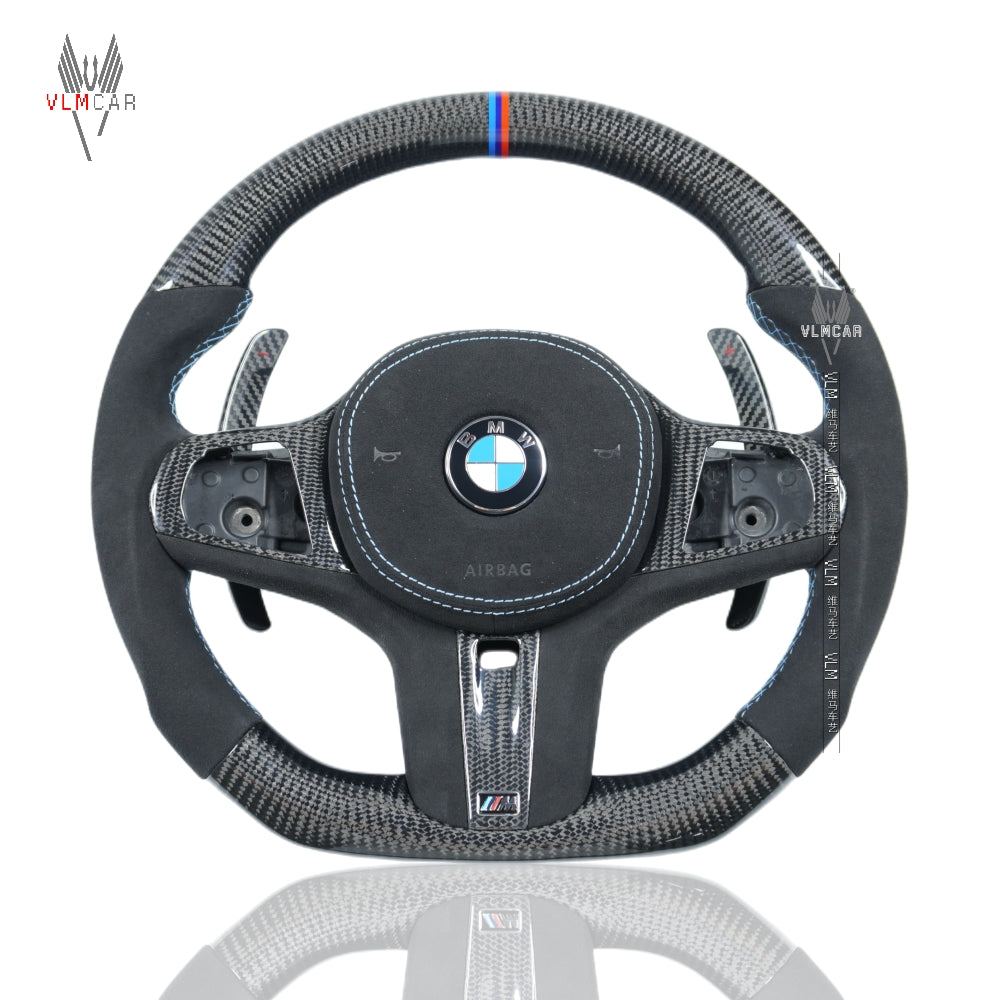 Private Custom Carbon Fiber Steering Wheel For BMW 3 5 8 Series X5 X6 G20 G30 G05