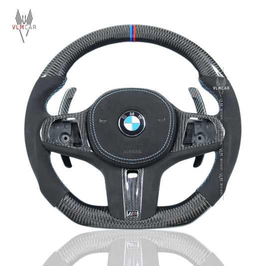 Private Custom Carbon Fiber Steering Wheel For BMW 3 5 8 Series X5 X6 G20 G30 G05