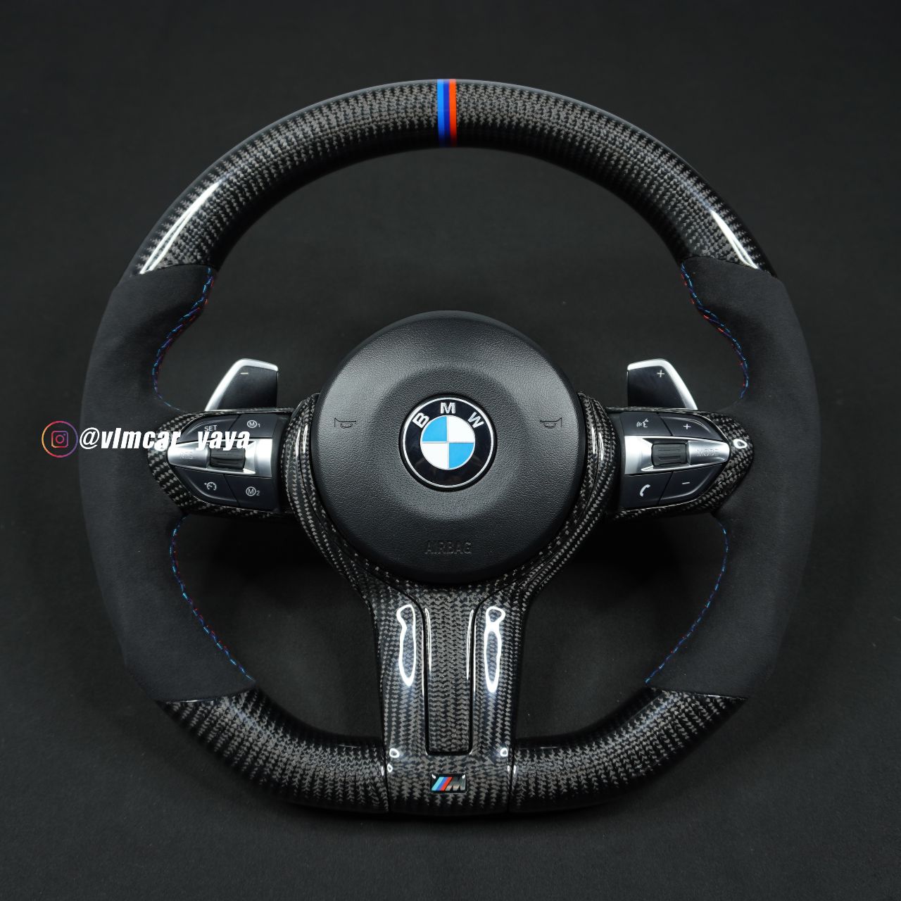 Private Custom Carbon Fiber Steering Wheel For BMW 3 / 4 Series 328M