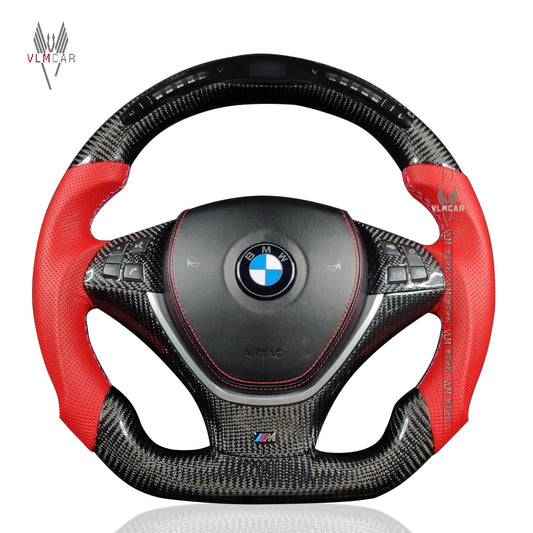 Private Custom Carbon Fiber Steering Wheel For BMW X5 X6 E70 E71 E72