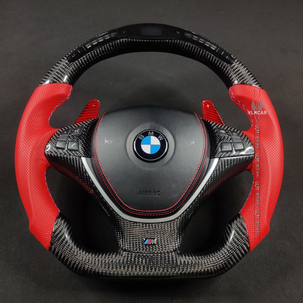 Private Custom Carbon Fiber Steering Wheel For BMW X5 X6 E70 E71 E72