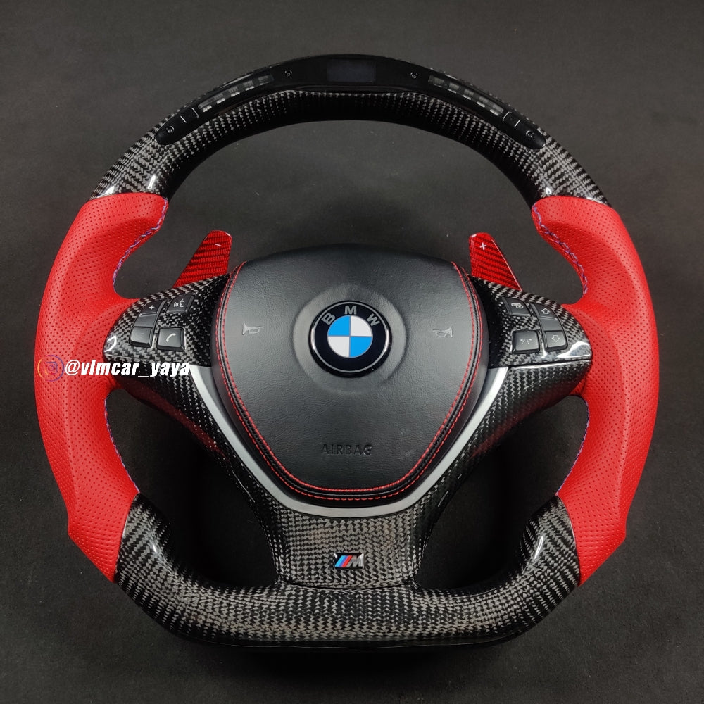Private Custom Carbon Fiber Steering Wheel For BMW X5 X6 E70 E71 E72