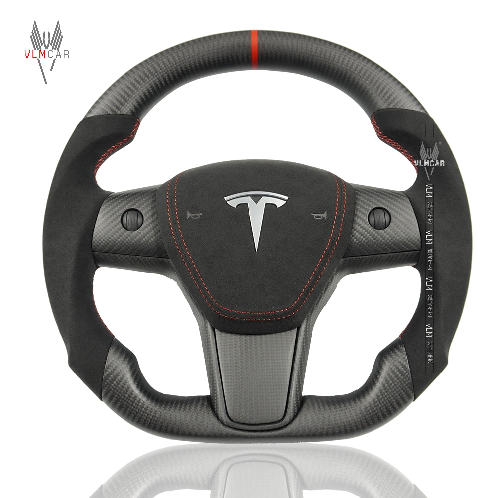 Private Custom Carbon Fiber Steering Wheel For Tesla Model3 ModelY