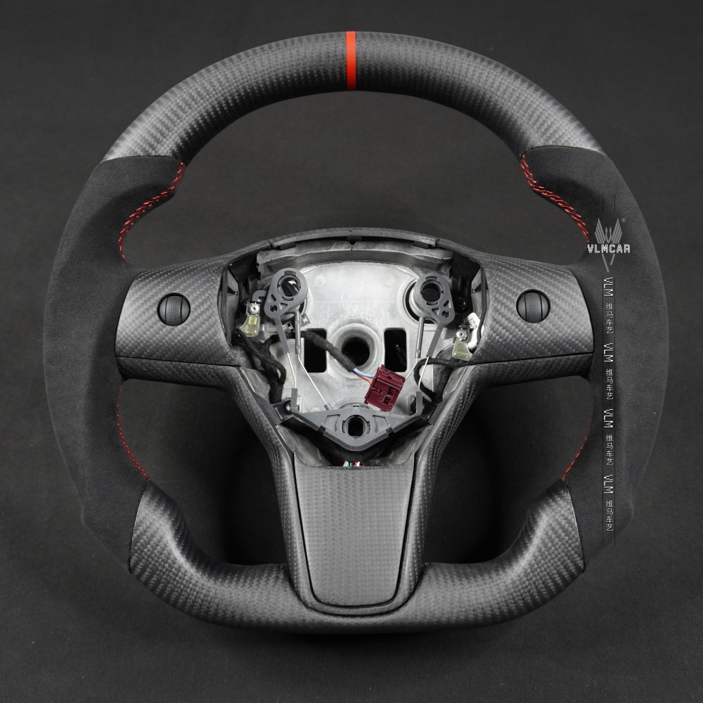 Private Custom Carbon Fiber Steering Wheel For Tesla Model3 ModelY