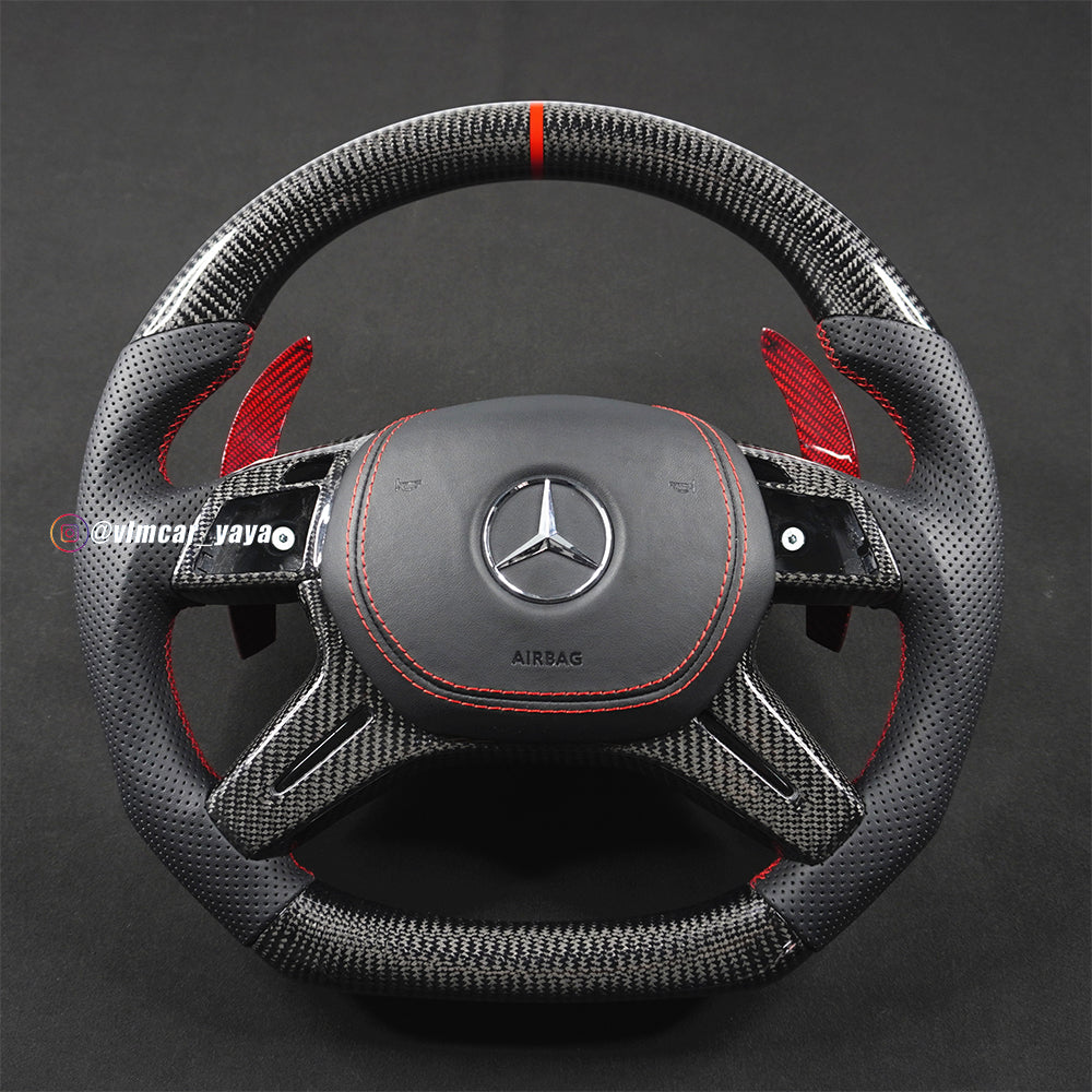 Private Custom Carbon Fiber Steering Wheel For Benz G ML GL W166 W463