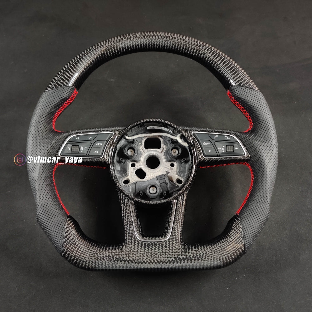 Private Custom Carbon Fiber Steering Wheel For Audi S3 S4 S5 RS3 RS4 RS7 A4 A5