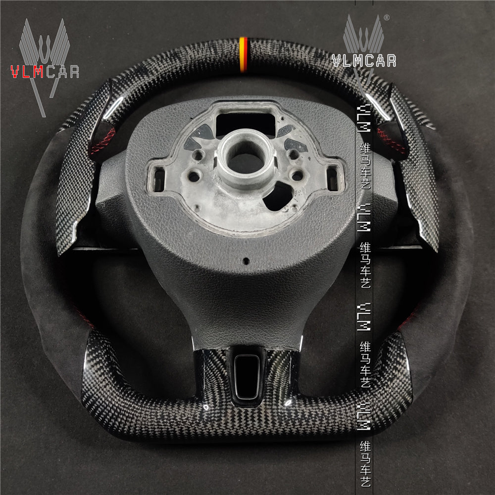 Private Custom Carbon Fiber Steering Wheel For Volkswagen Golf Jetta CC Passat MK6 VW